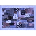 thumbnail image 1 of Ahgly Company Machine Washable Indoor Rectangle Abstract Blue Contemporary Area Rugs, 2' x 4', 1 of 4