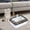 White L, variant on perfeclan Cat Litter Box Open Top Pet Litter Tray Cat Litter Container Cat Pan Prevent Sand Leakage Semi Enclosed Cat Toilet Removable Gray M