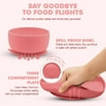 thumbnail image 7 of Sili Monster Baby Silicone Feeding Set with Sippy Cup Suction Plate Bowl Utensils Cup (Petal Pink), 7 of 7