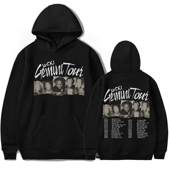 Lucki Gemini Tour Hoodies Merch Women Men Long sleeve Fashion Casual Hooded Sweatshirts