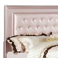 thumbnail image 4 of Contemporary Queen Size Wooden Bed With Mirror Trim Details Pink - Saltoro Sherpi, 4 of 5