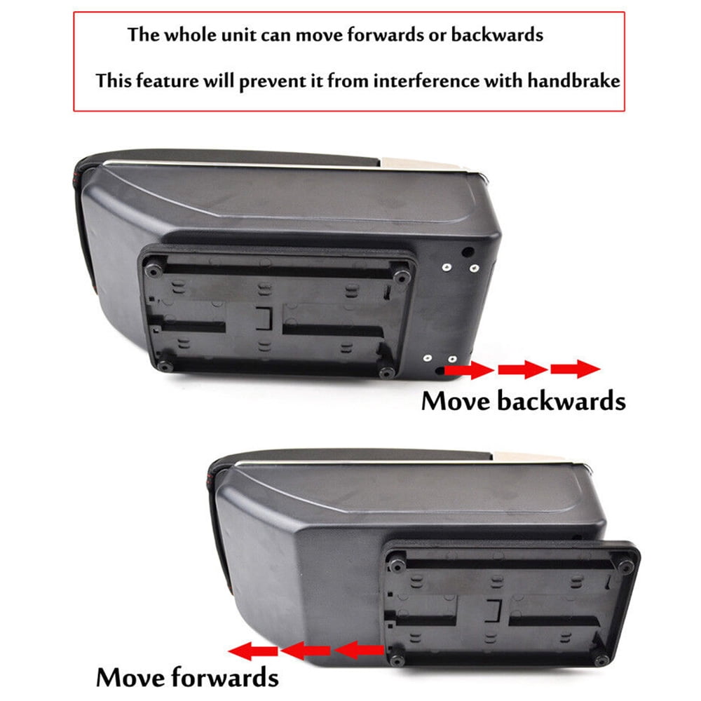 Dual-layer Car Arm Rest Center Console Armrest Box Tray For Honda Fit Jazz 2009-2013