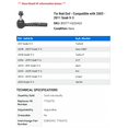 thumbnail image 2 of Tie Rod End - Compatible with 2003 - 2011 Saab 9-3 2004 2005 2006 2007 2008 2009 2010, 2 of 2