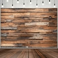 thumbnail image 2 of 6X4ft Rustic Brown Wood Board Photo Backdrop, Farmhouse Country Retro Style Background Photography Party Wall Decoration Backdrop Wall for Studio Props, 2 of 4