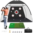 thumbnail image 1 of Golf Net Zensouds de 10 x 7 pies con tapete de práctica para patio interior, 1 of 7