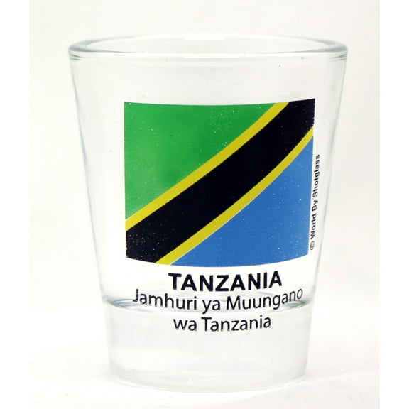 Tanzania Flag Shot Glass