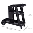 thumbnail image 3 of DURHAND 3 Tier Welding Cart Welder Trolley Garage for Tanks Gas Bottles, 3 of 10