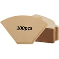 thumbnail image 1 of fafa-Coffee Filters, #4 Cone Super Premium No. 4 Coffee Paper Filter, No. 4 Cone 100 Count Natural Brown, 1 of 4
