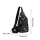thumbnail image 2 of Bolsa de pecho para hombre - Bolsa mensajera de nylon para viajes y deportes al aire libre, bolso de hombro ligero con salida para auriculares y almacenamiento multicapa, 2 of 7