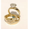 thumbnail image 3 of Divine_creation 3.50 Ctw Round Cut Diamond Wedding His & Her Ring Trio Set Ring 14K Yellow Gold Plated 925 Sterling Silver -7, 3 of 5