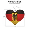 thumbnail image 3 of Heart Shaped Leather Earrings Germany Flag Leather Earrings Jewelry Gifts For Women, 3 of 6
