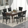 thumbnail image 5 of VECELO Set of 6 Metal Folding Chairs, High Back PU Upholstered Dining Chairs with Metal Frame, Modern Style Folding Chairs for Kitchen, Dining Room, Space Saving Design, Black, 5 of 12