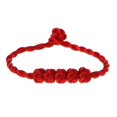thumbnail image 1 of Pulsera de cuerda de la suerte con 5 cuentas anudadas de hilo rojo, según el Feng Shui chino, 1 of 5