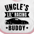 thumbnail image 4 of Inktastic Uncles Lil Racing Buddy Boys or Girls Baby Bib, 4 of 4