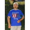 thumbnail image 4 of Election 2024 Haley 2024 Paint Stroke American Flag Mens T Shirt, 4 of 5