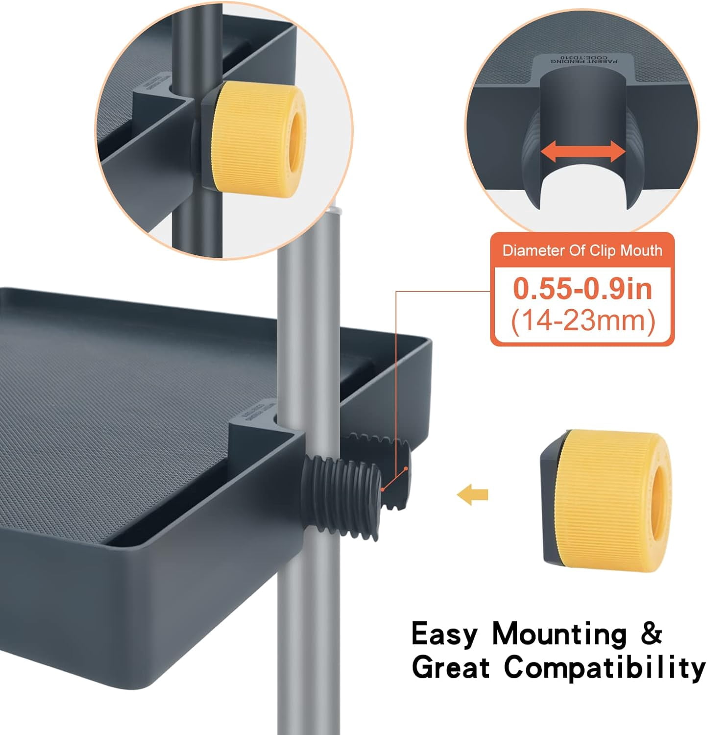 LINCO Adjustable Microphone Stand Tray with Two Phone Holders, Universal Mic Stand Clamp On Rack Tray for Music Concert, Live Streaming, Live Broadcast, Karaoke, Recording 8.3" x 6.3"-TD310