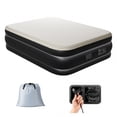thumbnail image 5 of Queen Air Mattress with Built in Pump 18in Foam Topper Quick Inflation Deflation Inflatable Mattress for Home Guests Camping Beige and Black 650 Lbs Capacity, 5 of 10