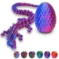 thumbnail image 1 of Juguete de Dragón Articulado con Huevo 30 cm Morado Antiestrés, 1 of 8