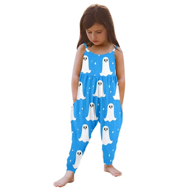 TJAZFJPA Pyjama de Noël pour Tout-Petit Fille Combinaison à Bretelles Imprimée à la Mode et Décontractée pour Filles Pantalon Ha Yi Ha Lun Combinaison pour Enfants Pyjama de Noël pour Enfants 3-4 Ans