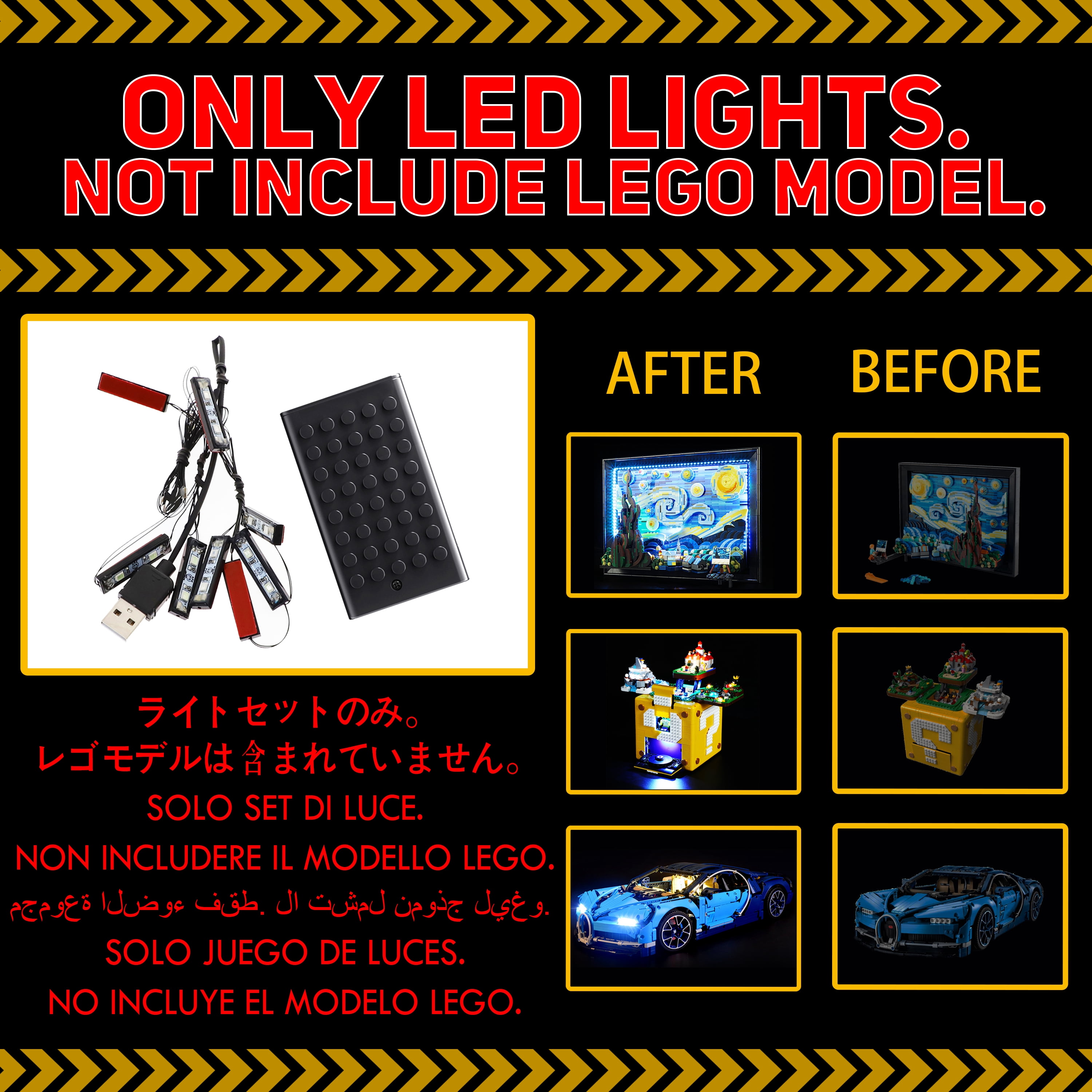 LED Light for 76968 Jurassic World Dinosaur Fossils: Tyrannosaurus rex Building Blocks Model (Building Set NOT Included)