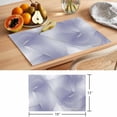 thumbnail image 6 of Purple Marble Placemats Set of 6 Modern Minimalism Abstract Aesthetic Art Place Mats Indoor Wipeable Table Mats Washable Cloth Dining Table Placemats for Kitchen Holiday Party Home Decor 13x19 Inch, 6 of 9