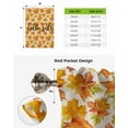 thumbnail image 6 of Hello Fall Tie Up Curtains for Kitchen Bathroom Bedroom Windows 45 Inch Length, Orange Maple Leaf Botanical Thanksgiving Rustic Balloon Drape Curtains Shade Rod Pocket Drapery Curtain Panel, 42"x45", 6 of 7