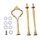 thumbnail image 3 of Juego de herrajes para soporte de bandeja para pasteles, elegante y resistente, para cupcakes de 3 niveles. Oro, 3 of 9