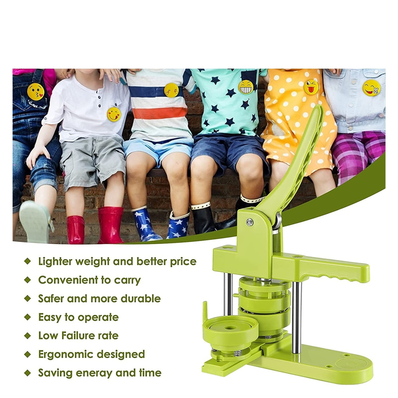 Button Badge Maker Machine, Mould Customized Buttons DIY Personal Badge Making Handmade ,Easy Pressing