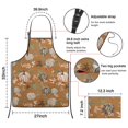 thumbnail image 7 of Fall Pumpkins Leaves Pattern Apron-Garden Aprons for Women with Pockets-Cotton Linen Waterproof Kitchen Cooking Gardening Aprons Adjustable for Kitchen,Cooking,BBQ and Salon 33"x27", 7 of 7