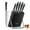 Black, variant on D.Perlla Black Kitchen Knife Set, 6 Pieces German Stainless Steel Small Kitchen Knives Set with Wooden Block, Cutlery Block Set