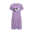 thumbnail image 1 of fheaev Chemises de Nuit pour Femmes Grande Taille Imprimé Saint-Valentin Chemise de Nuit Décontractée Manches Courtes Robe de Nuit Ample Confortable Pyjama Col Rond Chemises de Nuit Douces, 1 of 2
