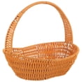 thumbnail image 1 of IDEANATEGRATE Cesta Decorativa De Flores Con Asa Tejido En Plástico Resistente Color Marrón Claro, 1 of 6