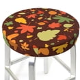 thumbnail image 3 of Daiia Autumn Leaves Stool Covers Round,Round Bar Stool Covers Waterproof Bar Chair Covers Washable Stool Cushion Slipcover for 12-14 Inch Chair-13 inch, 3 of 7
