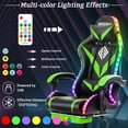 thumbnail image 3 of Hoffree Gaming Chair with Speakers Video Game Chair Bluetooth  Music Heavy Duty Ergonomic Computer Office Desk Chair for Adults, 3 of 7