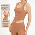 thumbnail image 4 of Chaleco deportivo transpirable en forma de U con rosca para fitness, ropa exterior para culturismo, yoga, espalda hermosa, ropa interior sin mangas para correr para mujeres, 4 of 5