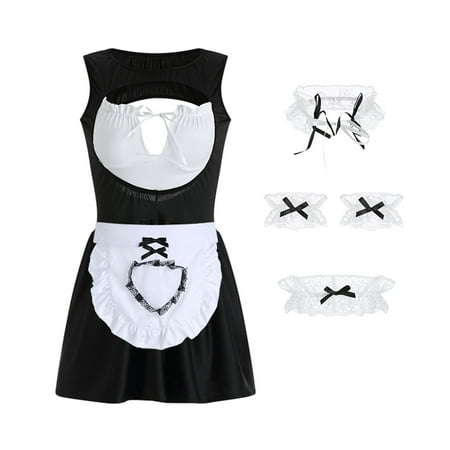 

TANGNADE Women Nightgown Straps Backless Nightdress Passion Lingerie Suit