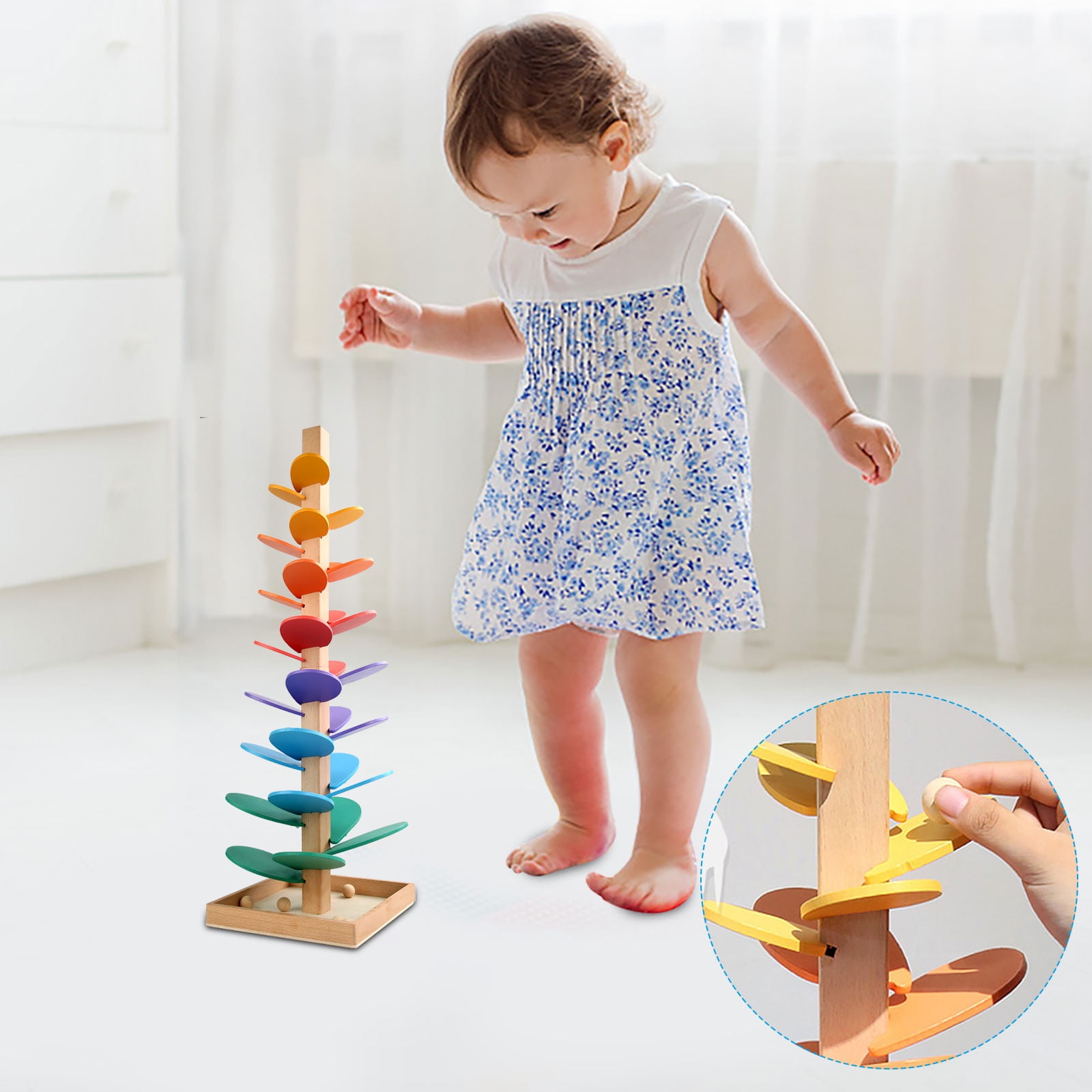 Rainbow Singing Tree Toys Buy 1Set Wooden Tree Wooden Ball Run