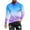 Blue, variant on WREESH Men's Fashion T-Shirts Casual Round Neck Long Sleeve Pullover Gradient T-Shirt Blouse Tops Workout Tops Purple