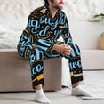 thumbnail image 7 of Lsque Not All Those Who Wander Are Lost 2 Pattern Long Sleeve Pajama Set for Men - Soft 2-Piece Sleepwear and Loungewear Set with Pockets, Comfy Nightwear-Medium, 7 of 7