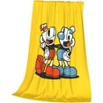 thumbnail image 3 of Cuphead Game Blanket Soft Cozy Flannel Warm Throw Blanket Unique Gifts Room Decor Blanket 80"x60", 3 of 9