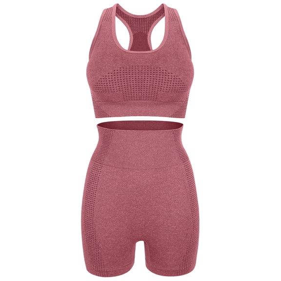 WORGEOUS Women's Activewear Set with Fold Over Shorts and Pants, Gym Vests for Ladies' Yoga, Workout, Fitness Apparel