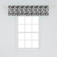 thumbnail image 2 of Ambesonne Black and White Window Valance, Victorian Lace, 54" X 12", Black White, 2 of 3