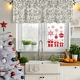 thumbnail image 5 of Spring Flowers Curtain Valances for Windows, Kitchen Valance Window Treatments Panel 2 Pack, Farmhouse Sage Green Pastoral Floral Leaf Rod Pocket Short Curtains for Bathroom Bedroom 54 x 18 Inch, 5 of 8