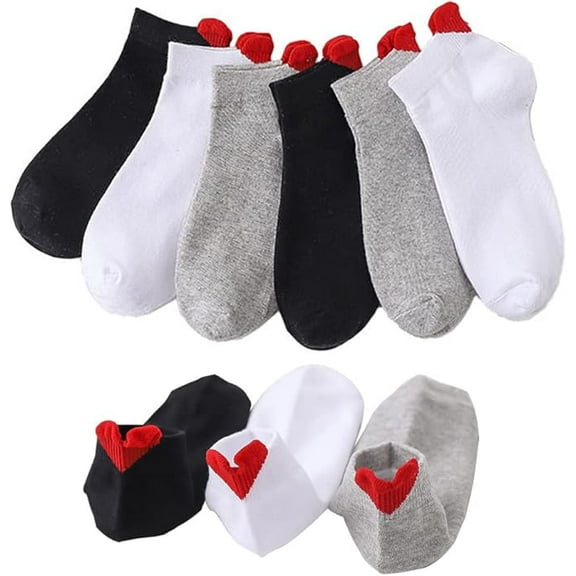 6PCS Funny Cute Socks Cotton Women Colorful Sneaker Novelty Socks Men Cartoon Emoji No Show Short Socks