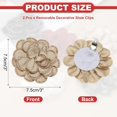 thumbnail image 2 of Decorative Shoe Clips, Removable Bow Clip Flower Rhinestone Charms for Women Dress High Heels Accessories, 2 of 5