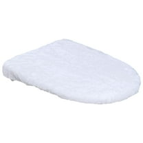 1 Pcs Plush Toilet Lid Cover for Bathroom, Comfortable Soft Plush Toilet Lid Cover, Fits Most Round Elongated and Oblong Lids, Easy Installation& Cleaning