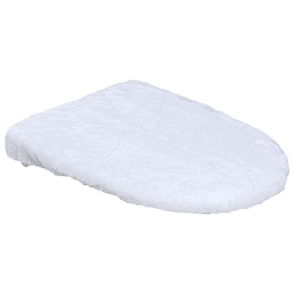 Color Toilet Lid Cover Ultra Plush Elastic Band Non-Slip Material Washable Universal Fit Toilet Cover Bathroom Accessory