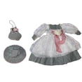 thumbnail image 1 of 1/3 Ceramic Doll Dress Vestido Flexibilidad para niños Coordinación de regalos de cumpleaños Linda muñeca para muñecas para muñecas de 60 cm-65 cm Gris, 1 of 7