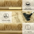 thumbnail image 3 of Wondo 5x8 Feet Area Rugs for Living Room Bedroom, Beige Soft Fluffy Shaggy Bedside Carpet, Machine Washable Indoor Floor Rug for Kids Home Decor Aesthetic, 3 of 8