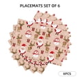 thumbnail image 2 of Placemats Set Of 4 / 6, Cute Cartoon Elk Deer Santa Claus Placemats For Dining Table Indoor/Outdoors Heat Resistant Washable Placemats 18" X 12", 2 of 8